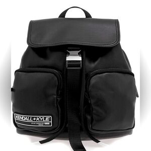 NWT Kendall + Kylie black vegan leather backpack